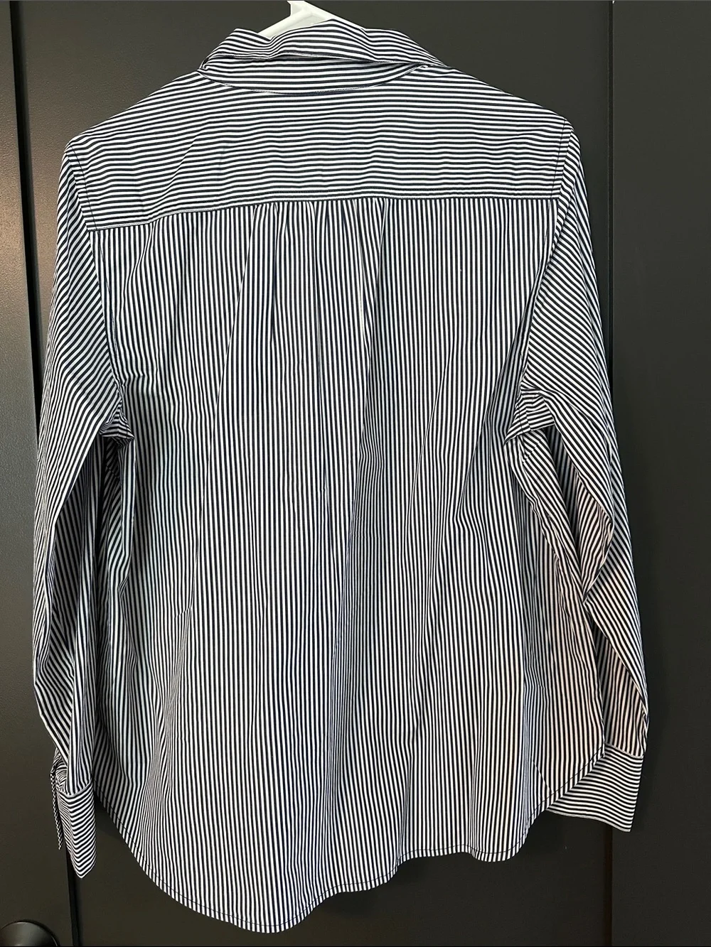 J.Crew Collared Popover Tunic in Navy/White Stripe
